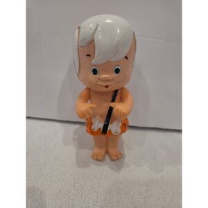 Vintage 1972 Kenner Flintstones Bamm-Bamm Sip Along Vinyl Figure Hanna Barbera